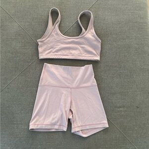 Aritzia TNA Pink workout Set